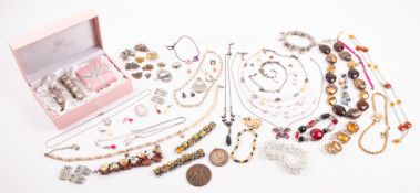 A parcel of various costume jewellery an