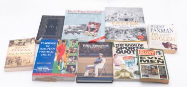 Three boxes of mixed sporting volumes, t