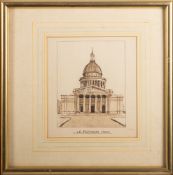 Dennis Leonard Donn (British, 1912-1996) - 'Chiesa Della Salute' - Black wash and ink - Unsigned,