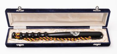 A cased Hong Kong Police truncheon, the