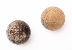 An early 20th century gutta percha golf