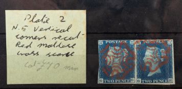 Great Britain. 1840 2d Blue pair.