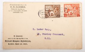 Great Britain. 1924 Wembley set on Harmers First Day Cover, dated 23rd May 1924.
