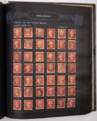 Great Britain. A valuable collection of 1d reds plates 71 to 225