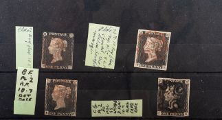 Great Britain. 1840 1d Blacks stated by vendor plates 2, including one with four margins.