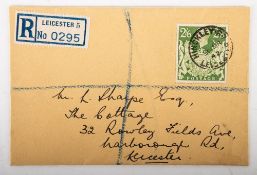 Great Britain. SG 476b 1942 2/6 Yellow-Green First Day Cover dated 9th March 1942.
