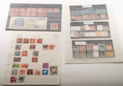 A file with a few stock cards of mainly Queen Victorian stamps, including GB 1d reds, 2d blues,