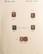 Great Britain. 1840 1d Blacks x 4, plus a pair of 1d reds.