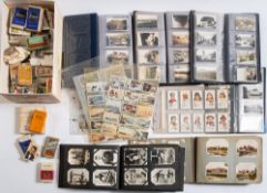 A quantity of various cigarette cards, mostly Players and Wills,