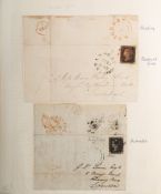 Great Britain. Two covers bearing an 1840 1d Black.