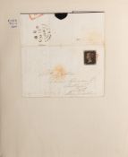 Great Britain. 1840 1d Black on cover, Cork AU 11 1840.