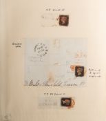 Great Britain. 1840 1d Blacks on piece, inc “bottom of P. square slopes up.