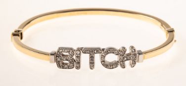 A diamond bangle,