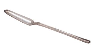 A George III silver marrow scoop, with a Thread pattern centre section and a shell heel,