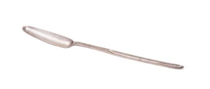 A George III silver marrow scoop, with an engraved stem, by Benjamin Mountigue, London 1781; 8.