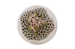 By Stuart Devlin:- A late 20th century parcel-gilt potpourri box/ pomander, of globular form,