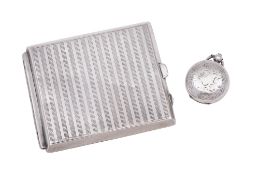 An Edwardian silver sovereign case, circular form,