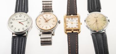 Four wristwatches to include;- Roamer, a 1950s/60s gentleman's stainless-steel wristwatch,