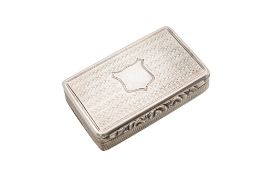 A Victorian silver snuff box, of rounded rectangular form, with reeded sides,