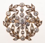 A Belle Époque diamond garland brooch pendant, circa 1885-1910,