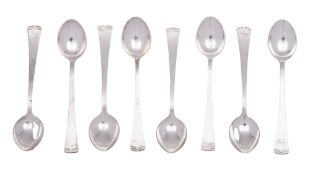 A 20th century set of eight Swedish silver coffee spoons,