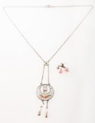 Charles Horner, an early 20th century Art Nouveau silver and enamel necklace