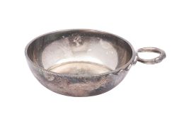 An Elizabeth II cased silver wine taster, by Garrard & Co Ltd,