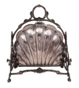 A late 19th/ early 20th century electroplated dual compartment biscuit box,