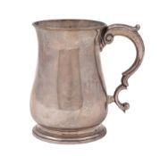 A George II South-West provincial silver mug, of baluster form,