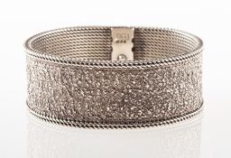 D. Shackman & Sons, a mid-century modernist silver bracelet,