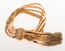 An impressive late 20th century Italian tassel bracelet, circa 1970's/80's,