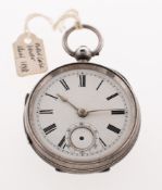 Thos Farnworth, Blackburn, 8154 a silver open-faced fusee pocket watch