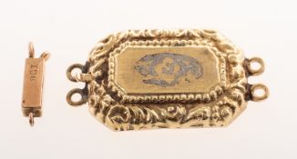 Two necklace clasps of varied design,