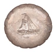 A 20th century shallow silver dish,