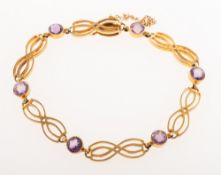 An Art Nouveau style bracelet,