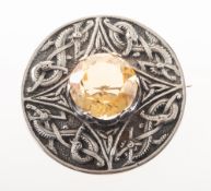 Thomas Ebbutt, an early 20th century silver Scottish kilt brooch,
