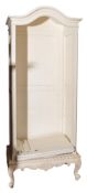 A carved and white painted wood open cabinet in 18th Century taste,