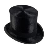 Tress & Co., London; a gentleman's brushed black silk top hat, circa 1900;