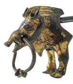 A ROMAN GILT BRONZE BOAR PROTOME, CIRCA 2ND-3RD CENTURY A.D., 3.8cm.
