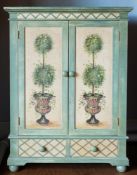 A painted fibreboard side cabinet in Italian 18th century taste,