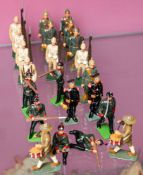 A group of reproduction Britain's style infantry in tropical outfit, Imperial German,