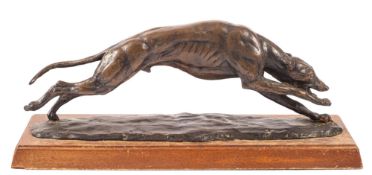 JOHN RATTENBURY SKEAPING (1901-1980) Running greyhound signed and numbered 'JOHN SKEAPING 3/20'