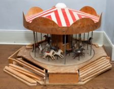 A scratch built model of a carousel.