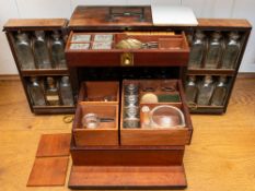 A late George III mahogany apothecary's box,