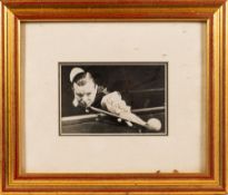 BILLIARDS & SNOOKER. Portrait photograph of Joe Davis, signed, 8 x 12cm. within mount, f&g.