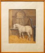 Charles Edwin M Baldock (British, 1876 - c 1941) - The horse 'Phoenix' in a stable