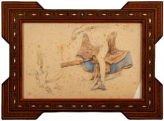 Attributed to William Strutt (British, 1825-1915) - A study of an Algerian horse harness and saddle
