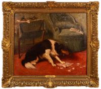 A Leonard (Late 19th / early 20th Century) - 'Coupable', a study of a Collie dog