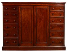 An early Victorian mahogany dwarf compactum,