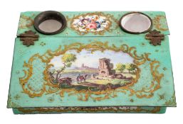 A South Staffordshire enamel writing slope,